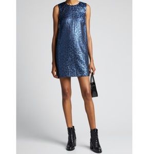 NWT TANYA TAYLOR Metallic Leopard Shift Dress